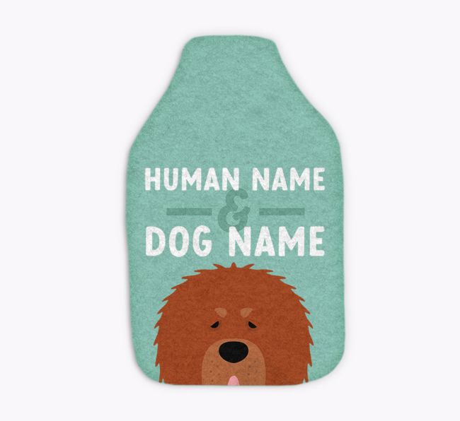 Human and Dog Names: Personalized {breedFullName} Hot Water Bottle